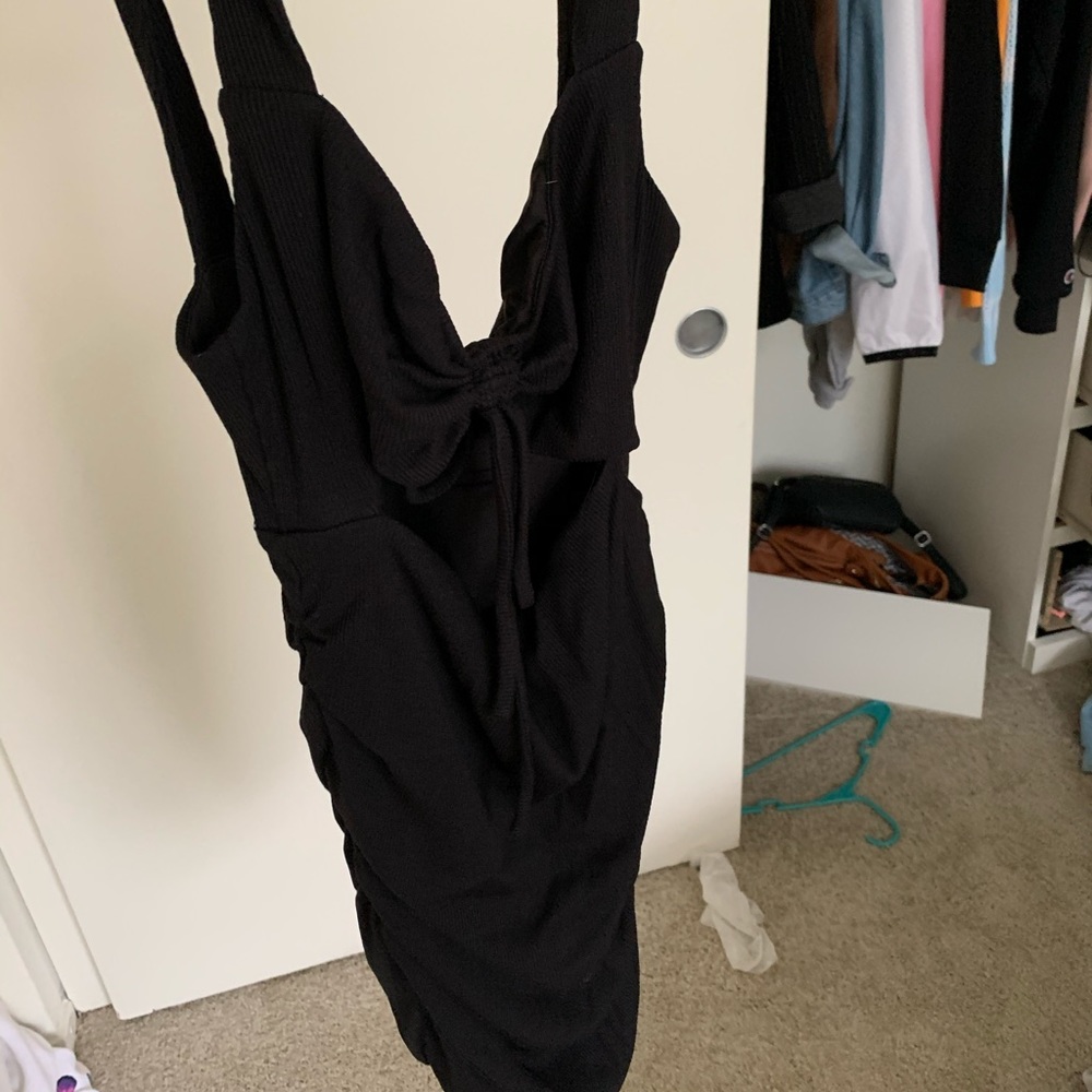Black tight dress